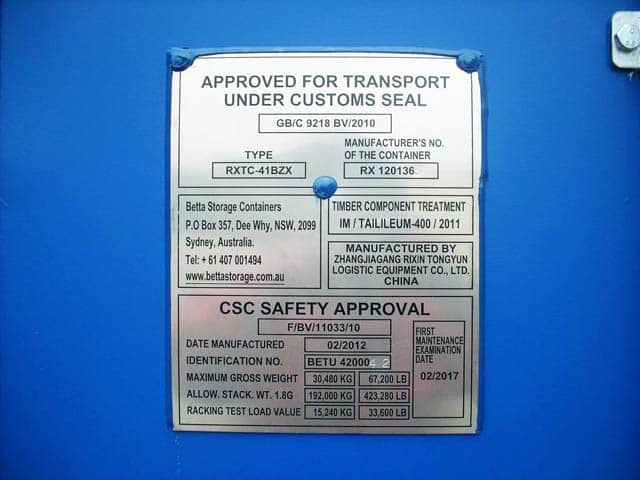 Табличка КБК на контейнере: требования и расшифровка